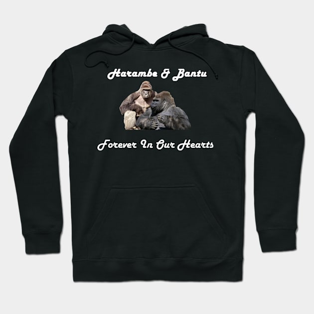 Harambe and Bantu forever in our hearts (White) Hoodie by harambism